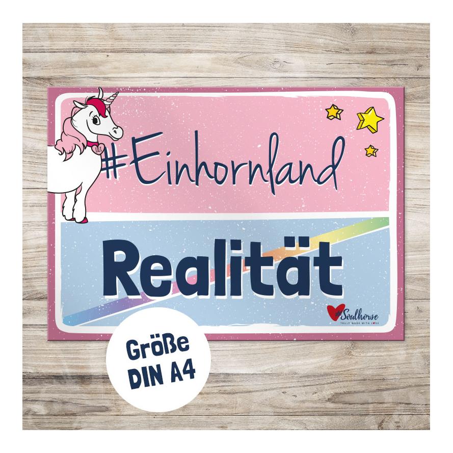 Soulhorse Dekoschild “Einhornland”