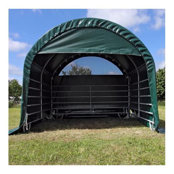 Mobiler Weideunterstand mit Komplettplane