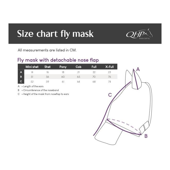 Masque anti-mouches avec protection des naseaux amovible - noir/bleu clair