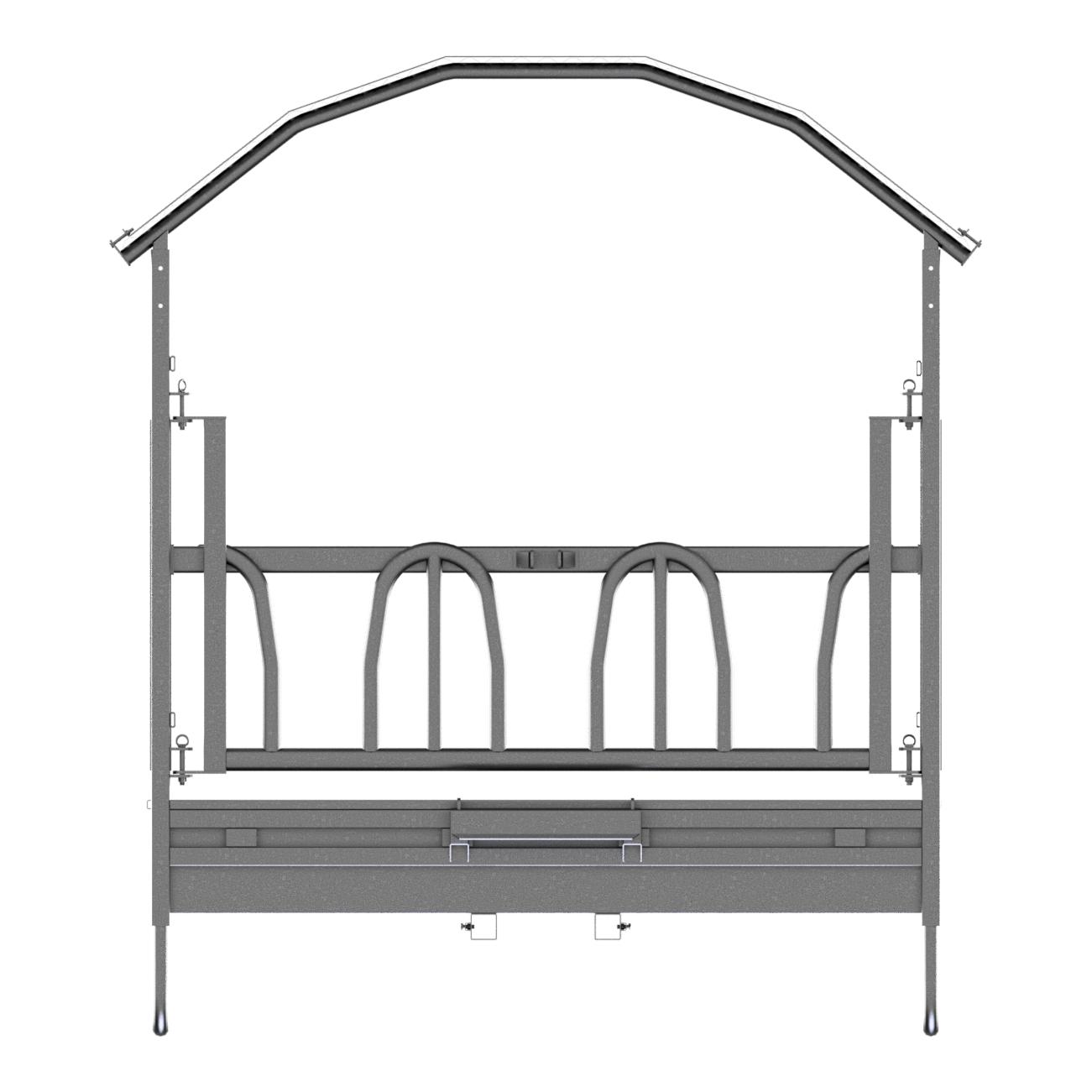 Viereckraufe mit Palisadenfressgitter