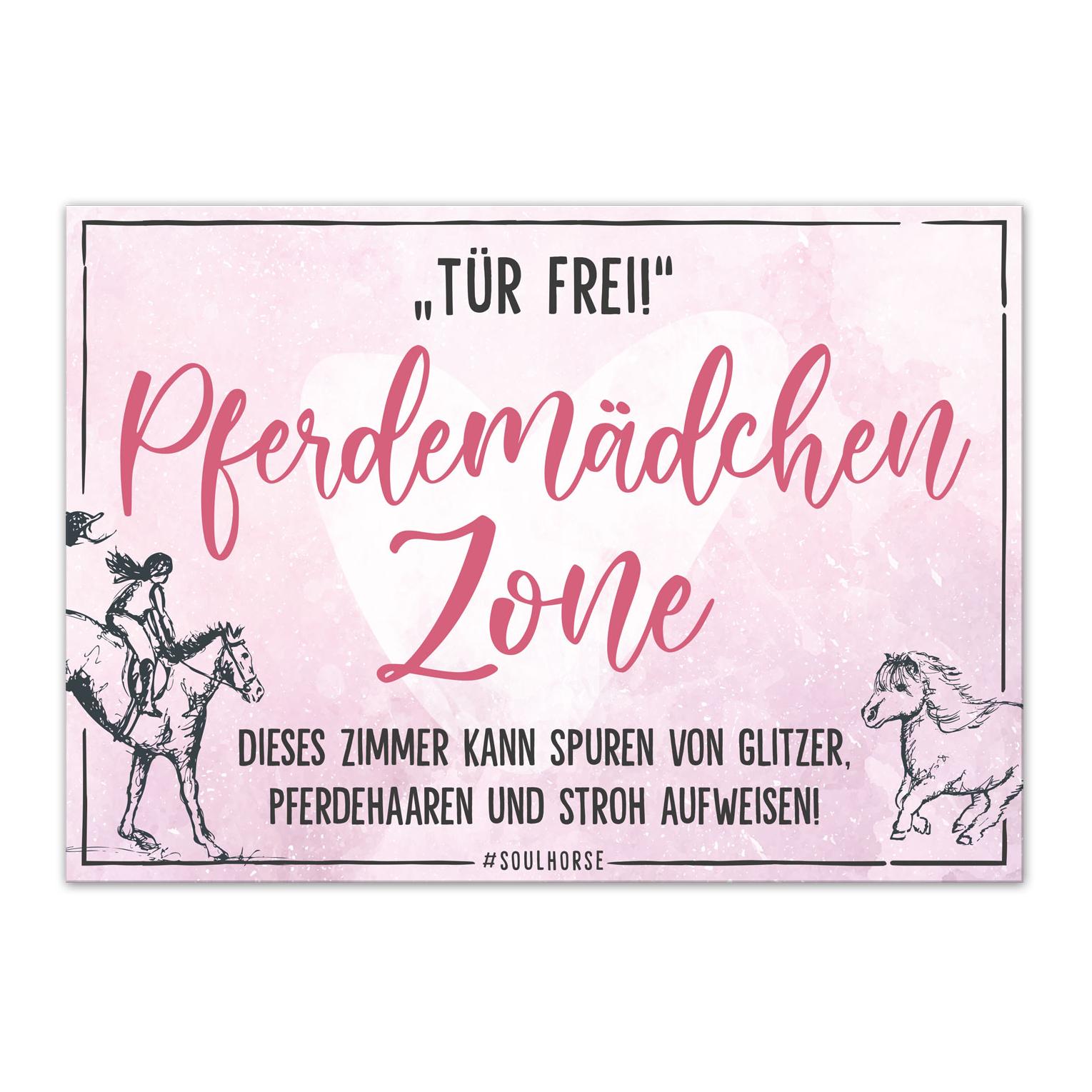 Soulhorse “Pferdemädchen Zone” Stallschild