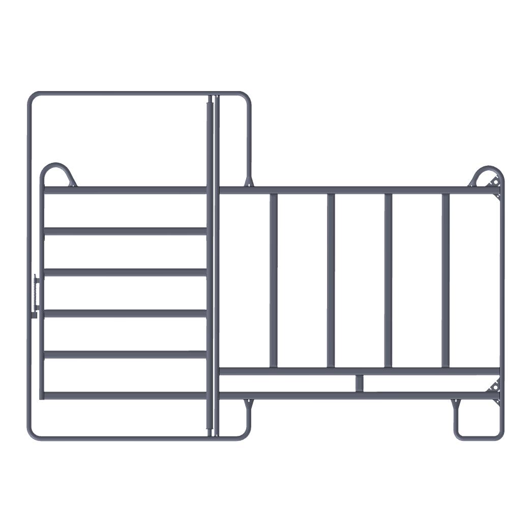 Weidepanel mit Fressgitter und Tor