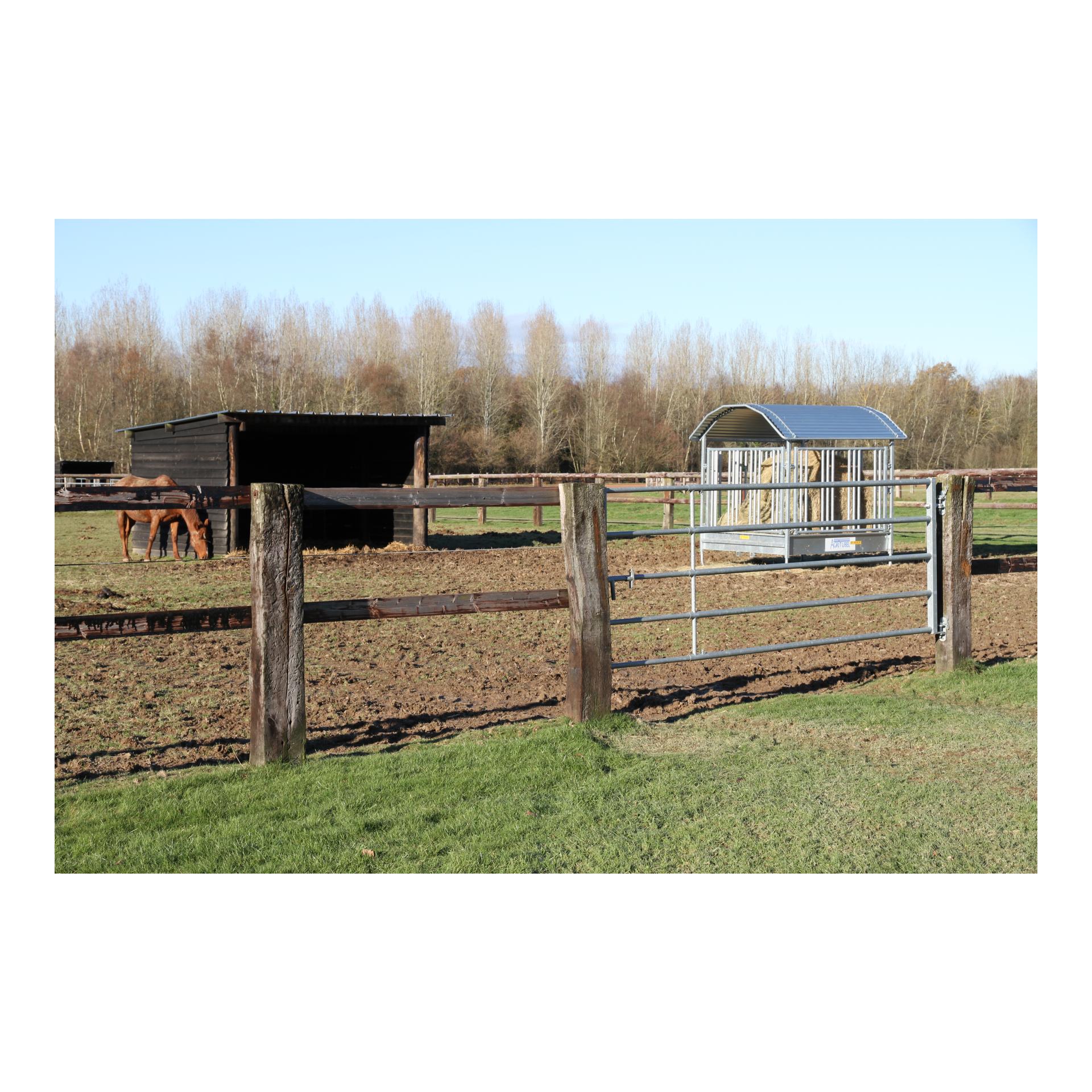 Viereckraufe mit Sicherheitsfressgitter