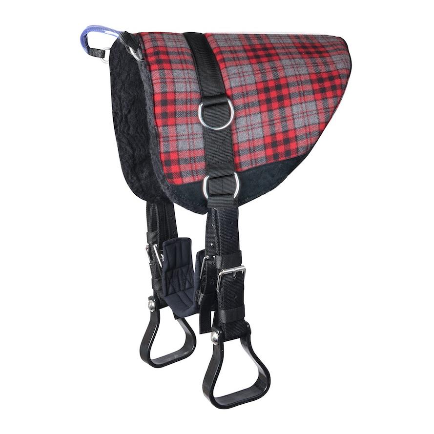 Reitkissen Bare-Back-Pad - grau/rot