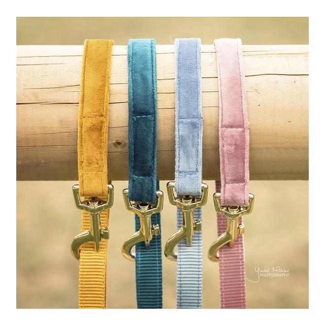 Hundeleine Velvet - emerald