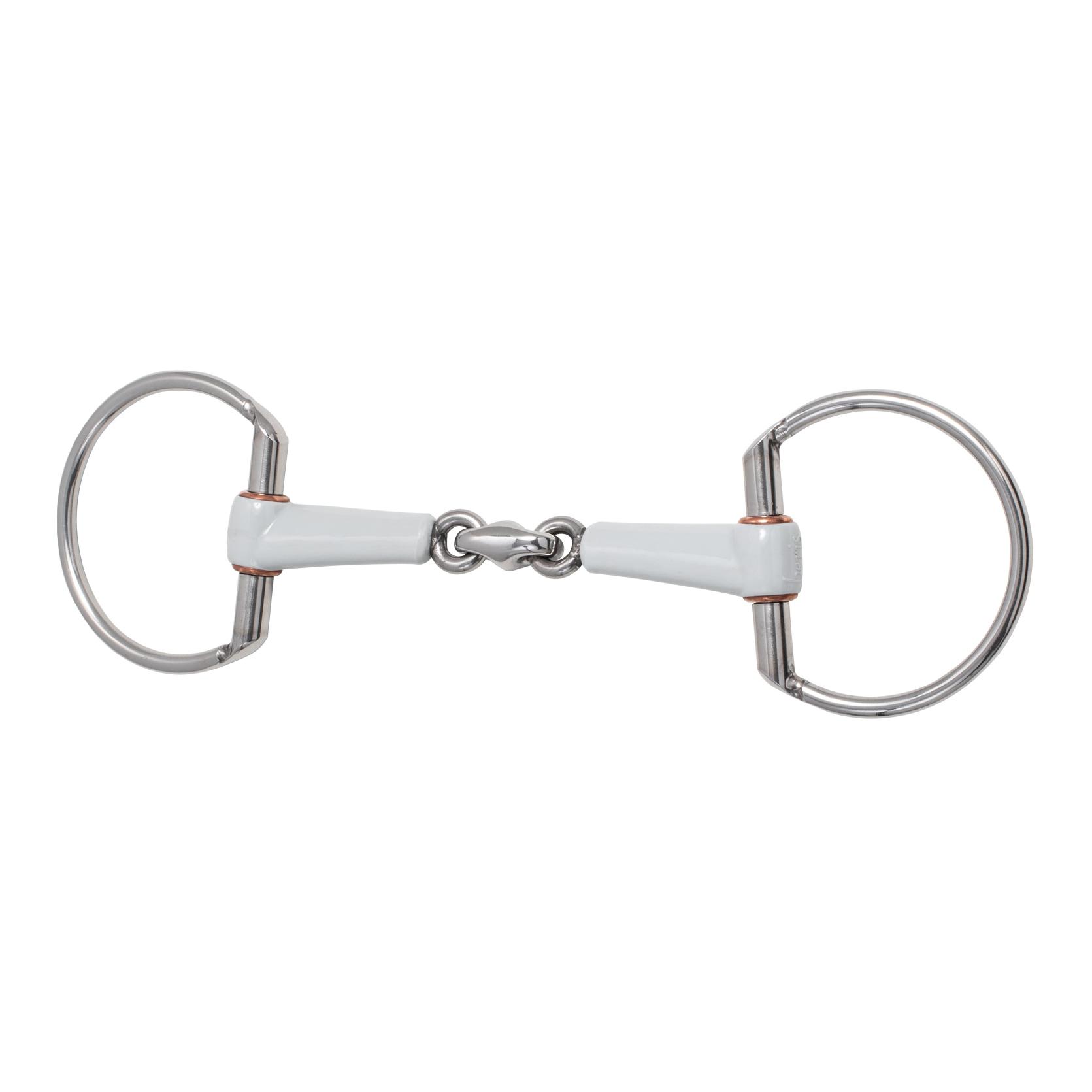 Olivenkopfgebiss, dopp. gebrochen, medium, Ring 7,5cm