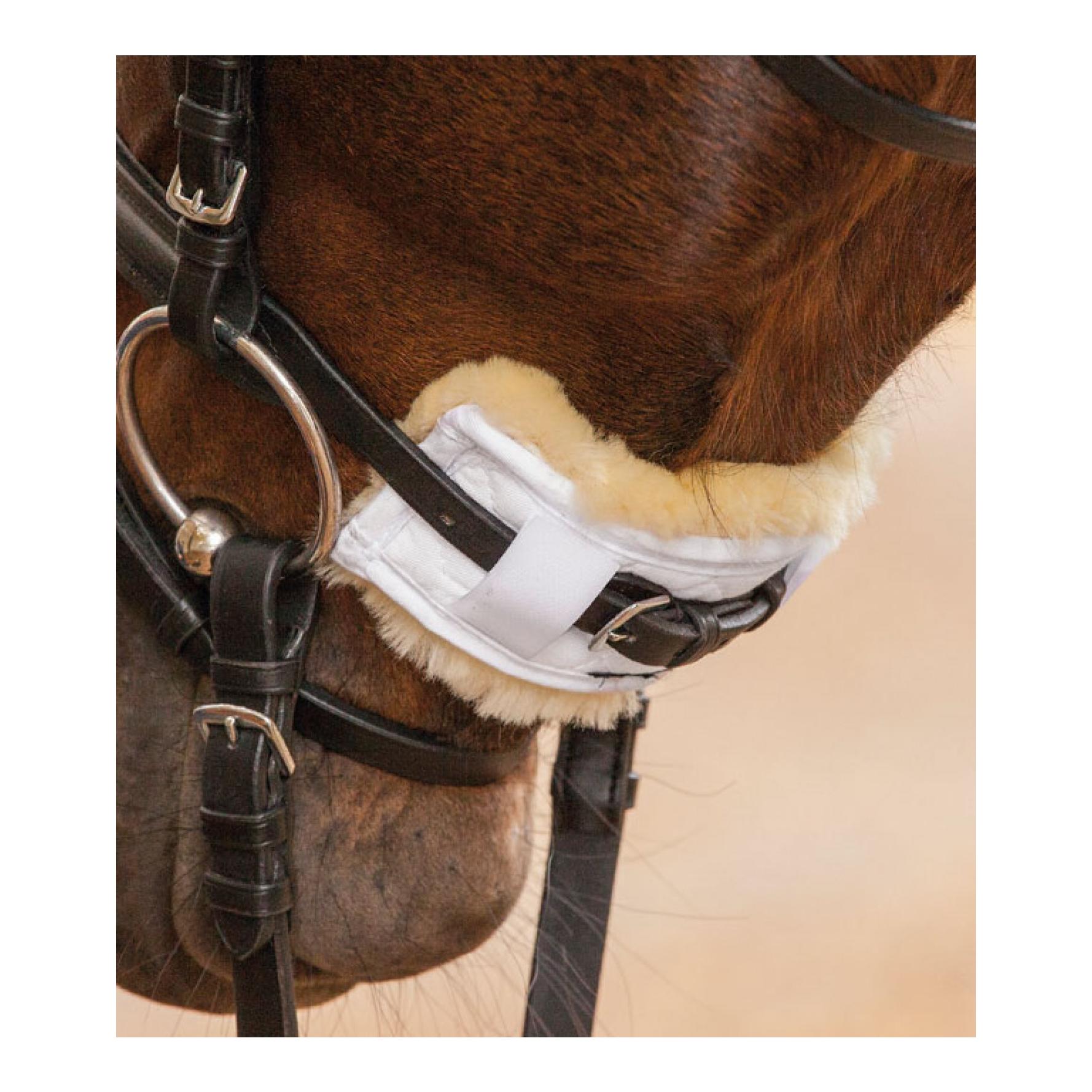 Lammfellpolster mit Klett - schwarz/schwarz