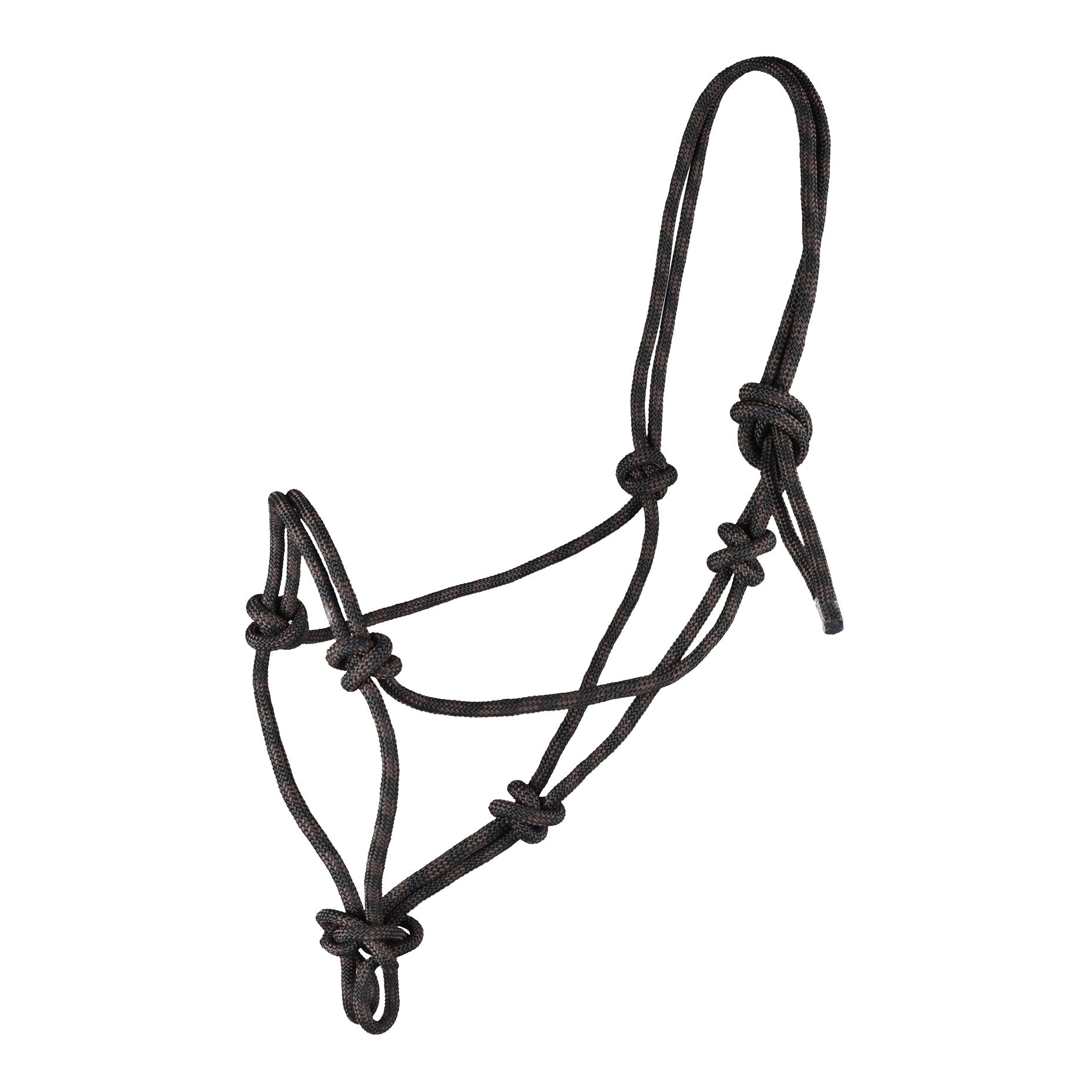 Knotenhalfter - schwarz/braun