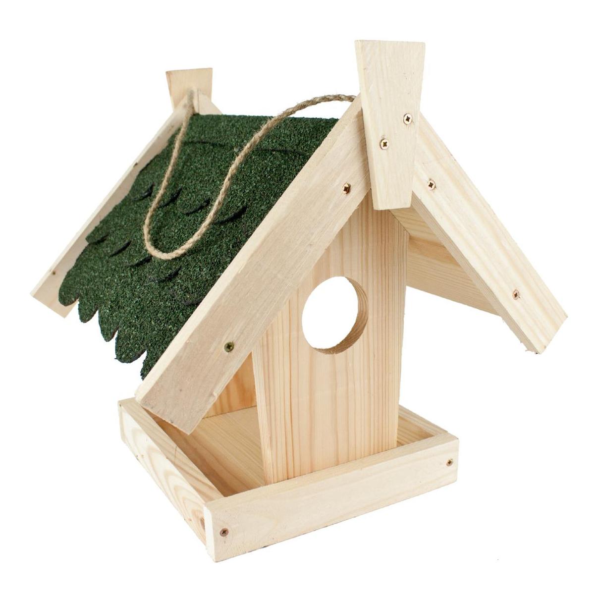 Hauptner Vogelhaus zum Aufhängen Fichte mit Bitumendach Holz