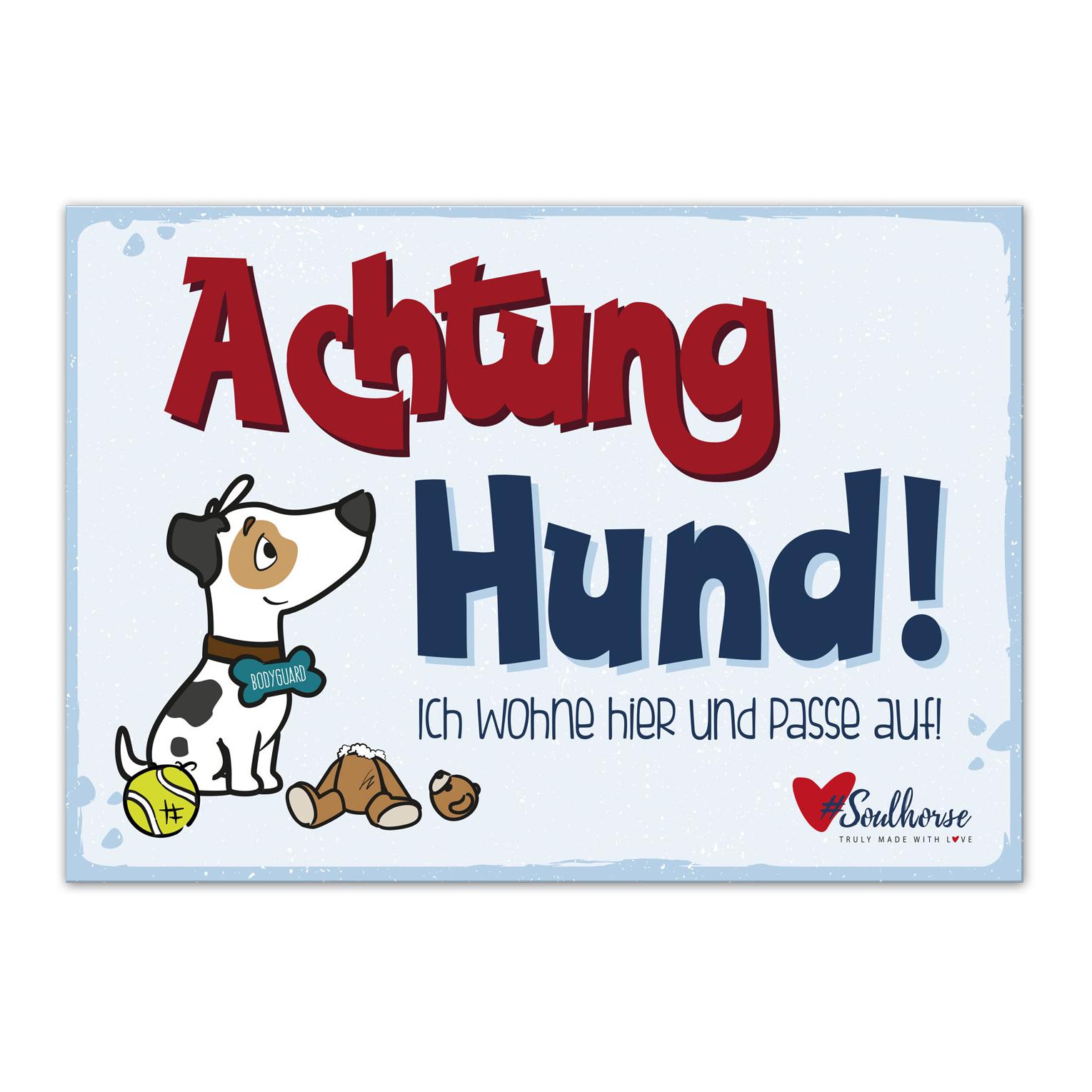 Soulhorse “Achtung Hund” Stallschild