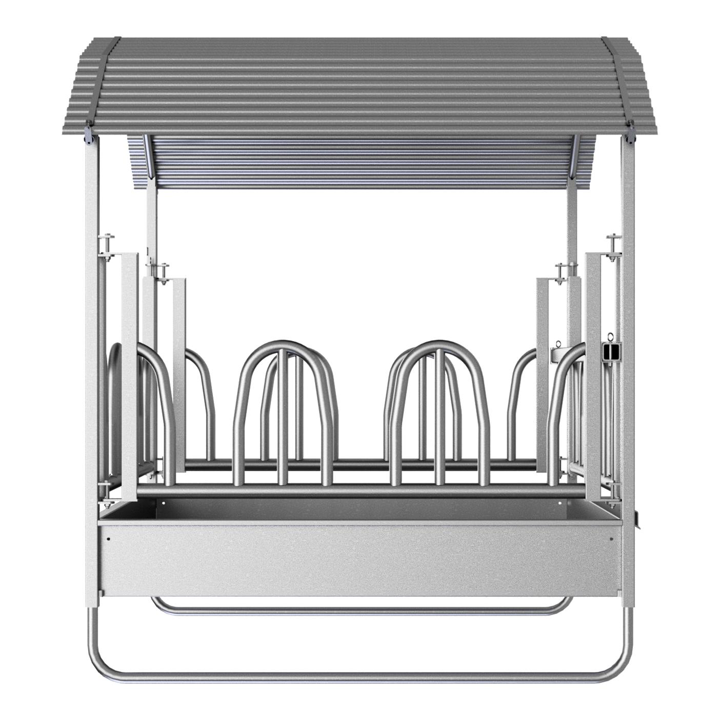 Agritubel Viereckraufe mit Palisadenfressgitter