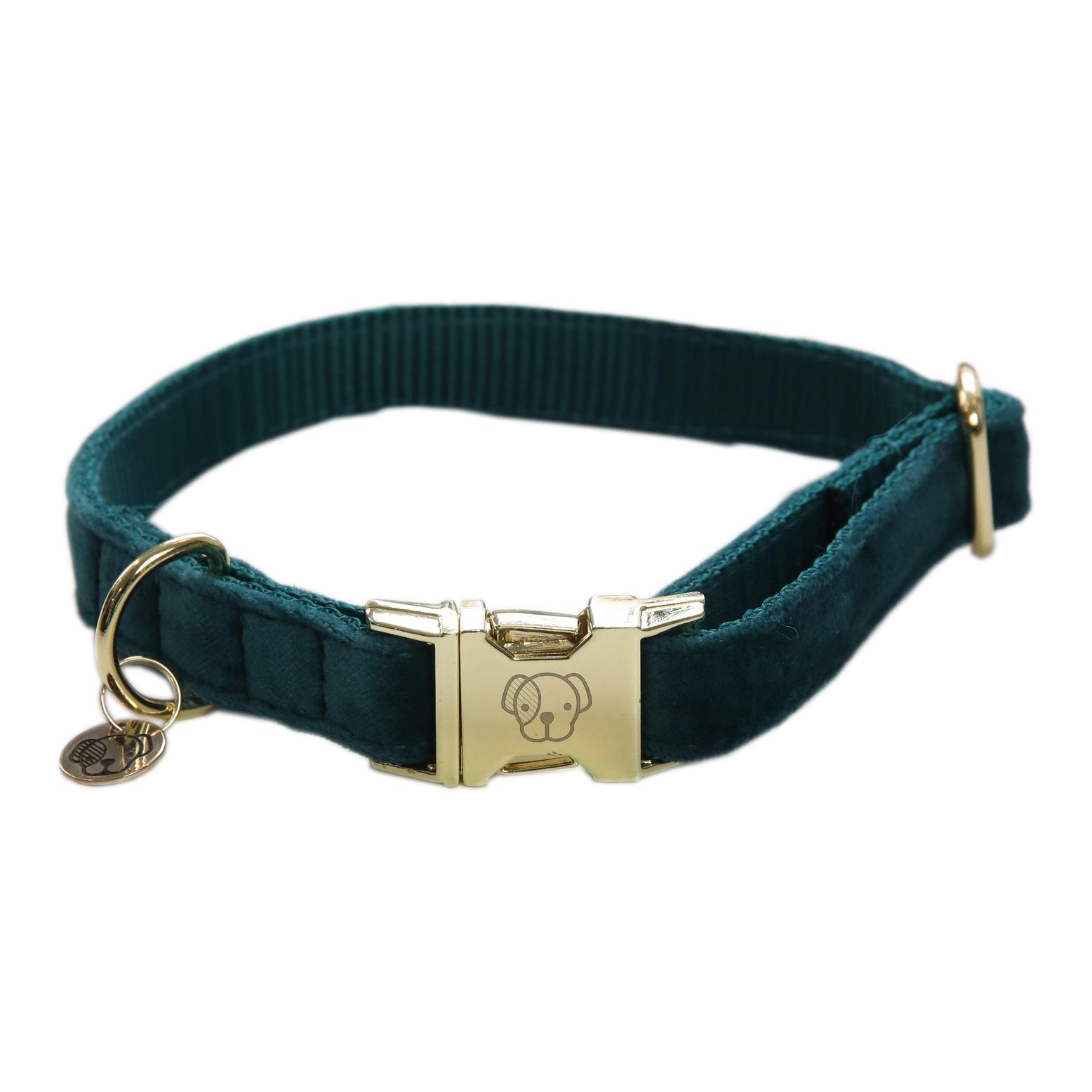 Hundehalsband Velvet - emerald
