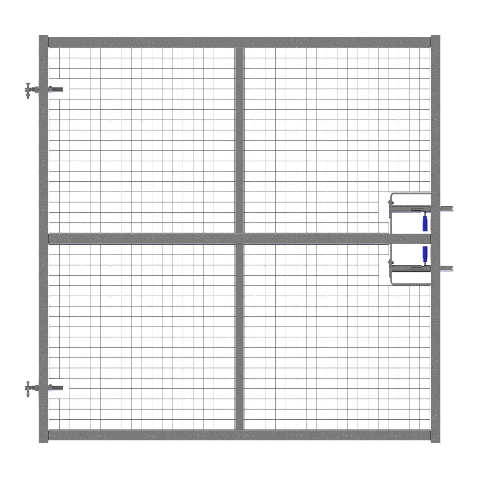 Weidezauntor - mit Gitter - Höhe 2.00 m