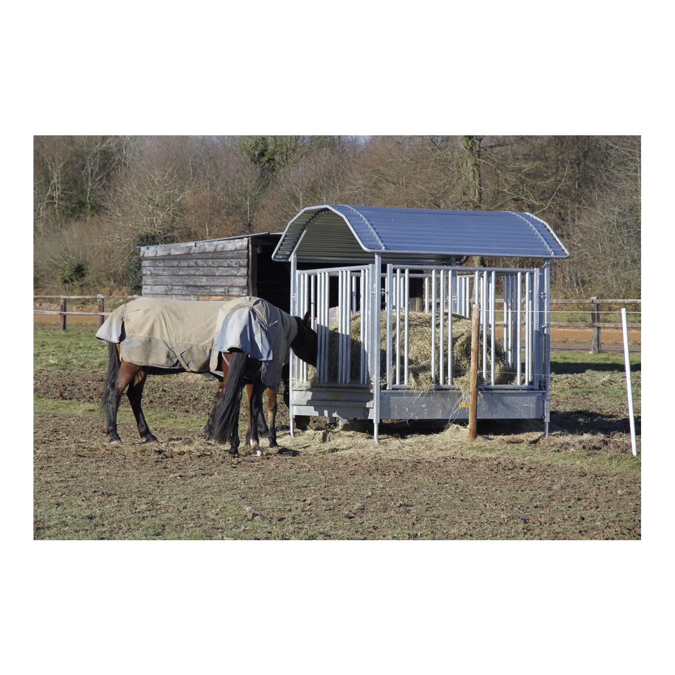 Viereckraufe mit Sicherheitsfressgitter