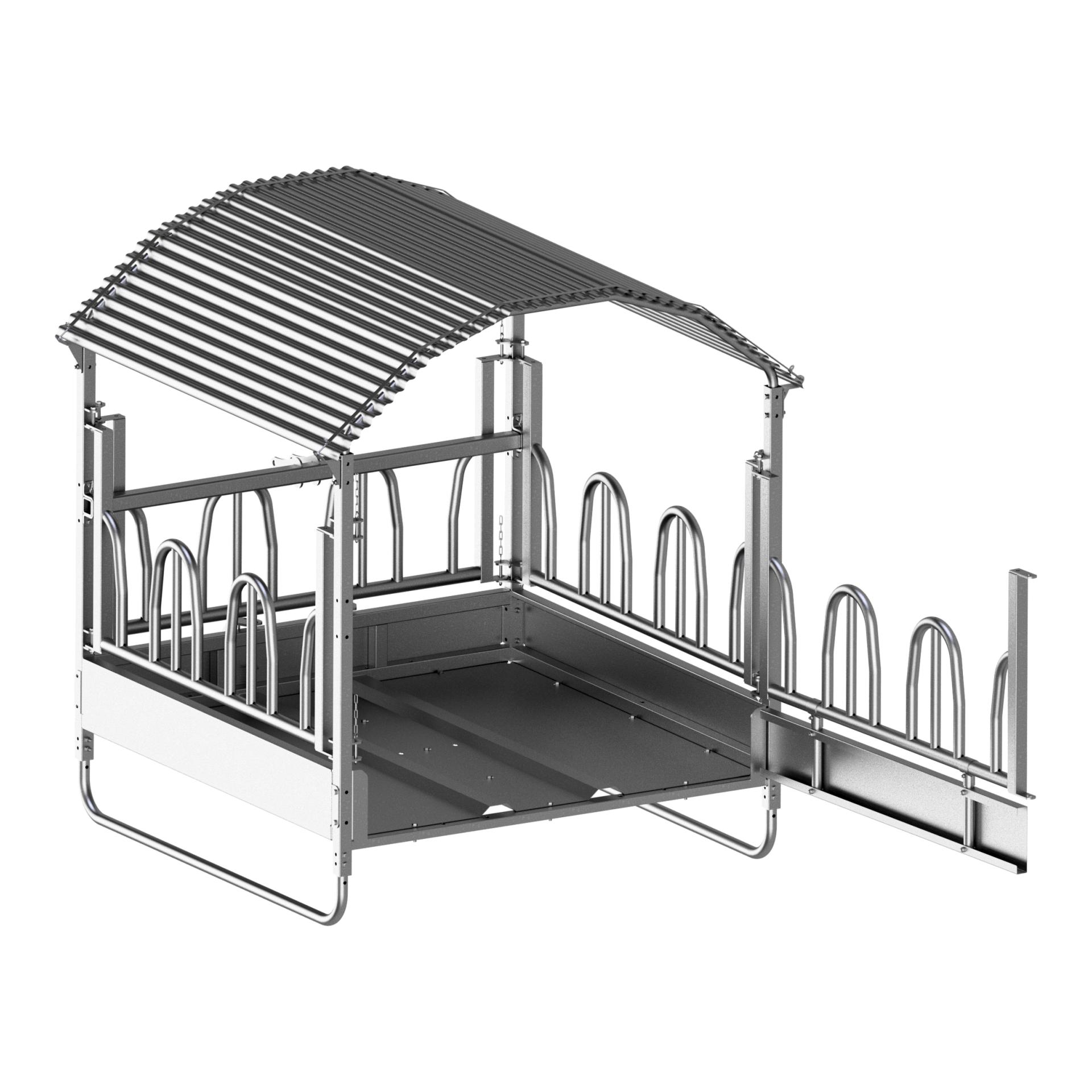 Viereckraufe mit Palisadenfressgitter