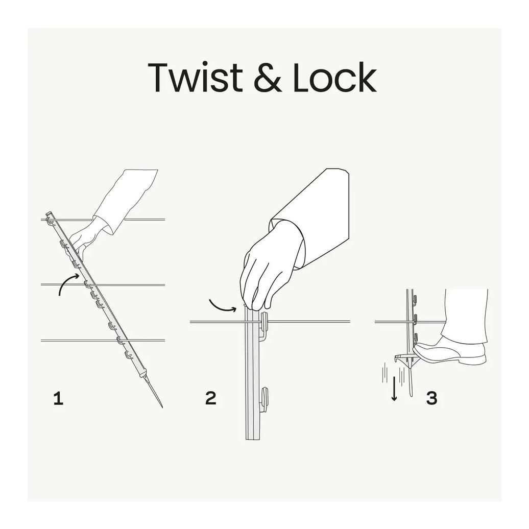 Kunststoffpfahl Vario - 20 Stück