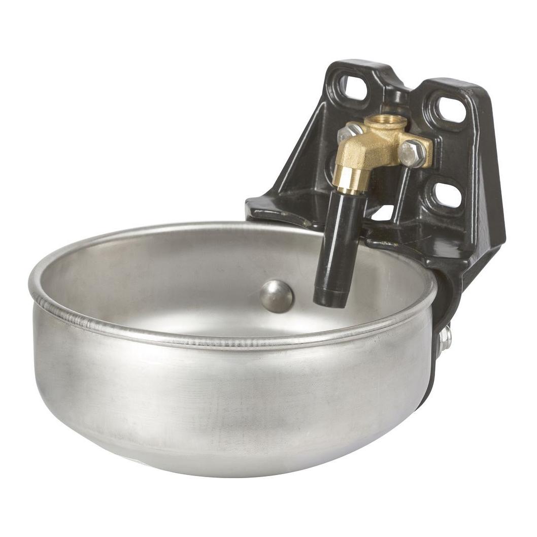 Edelstahl-Tränkebecken mit Rohrventil