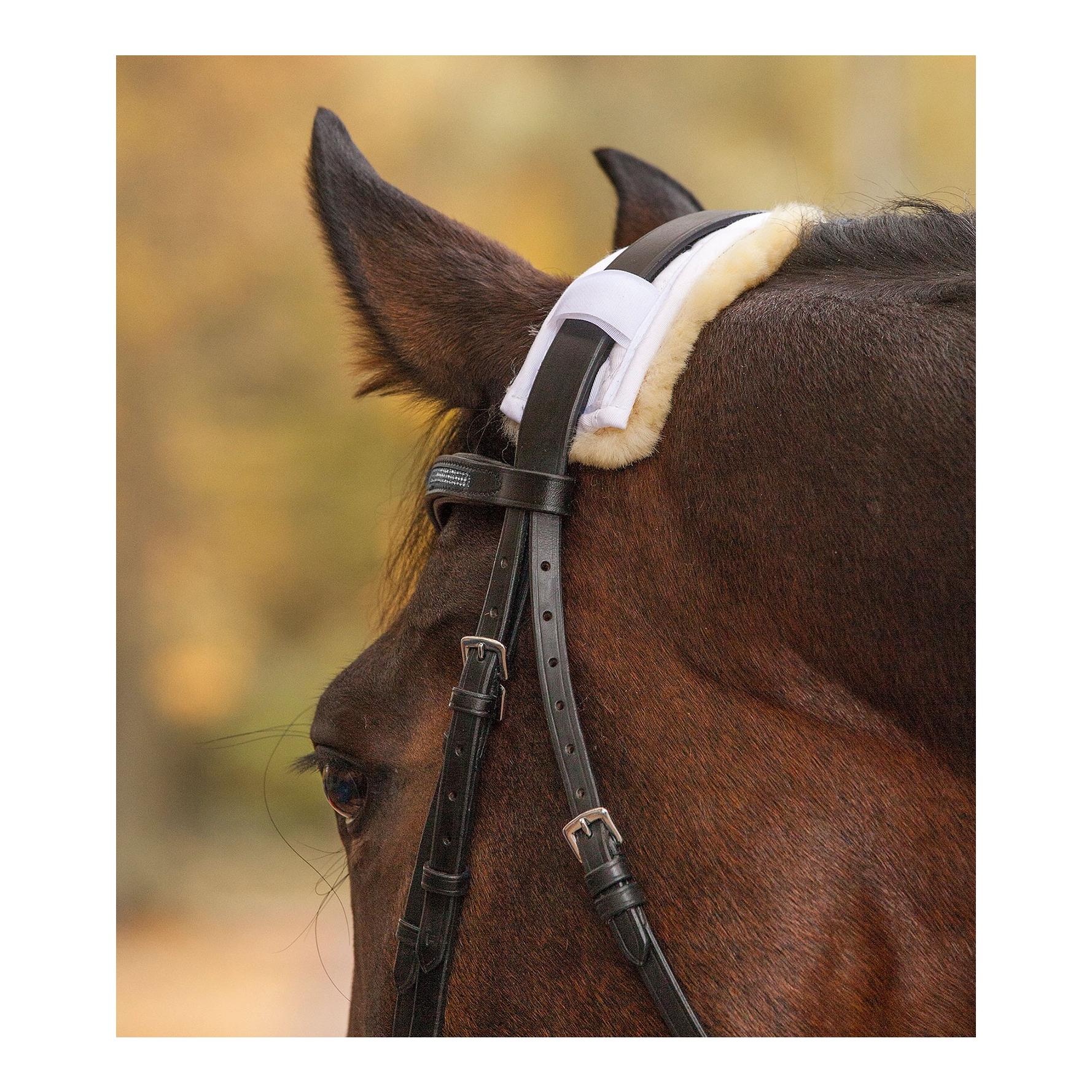 Lammfellpolster mit Klett - braun/braun