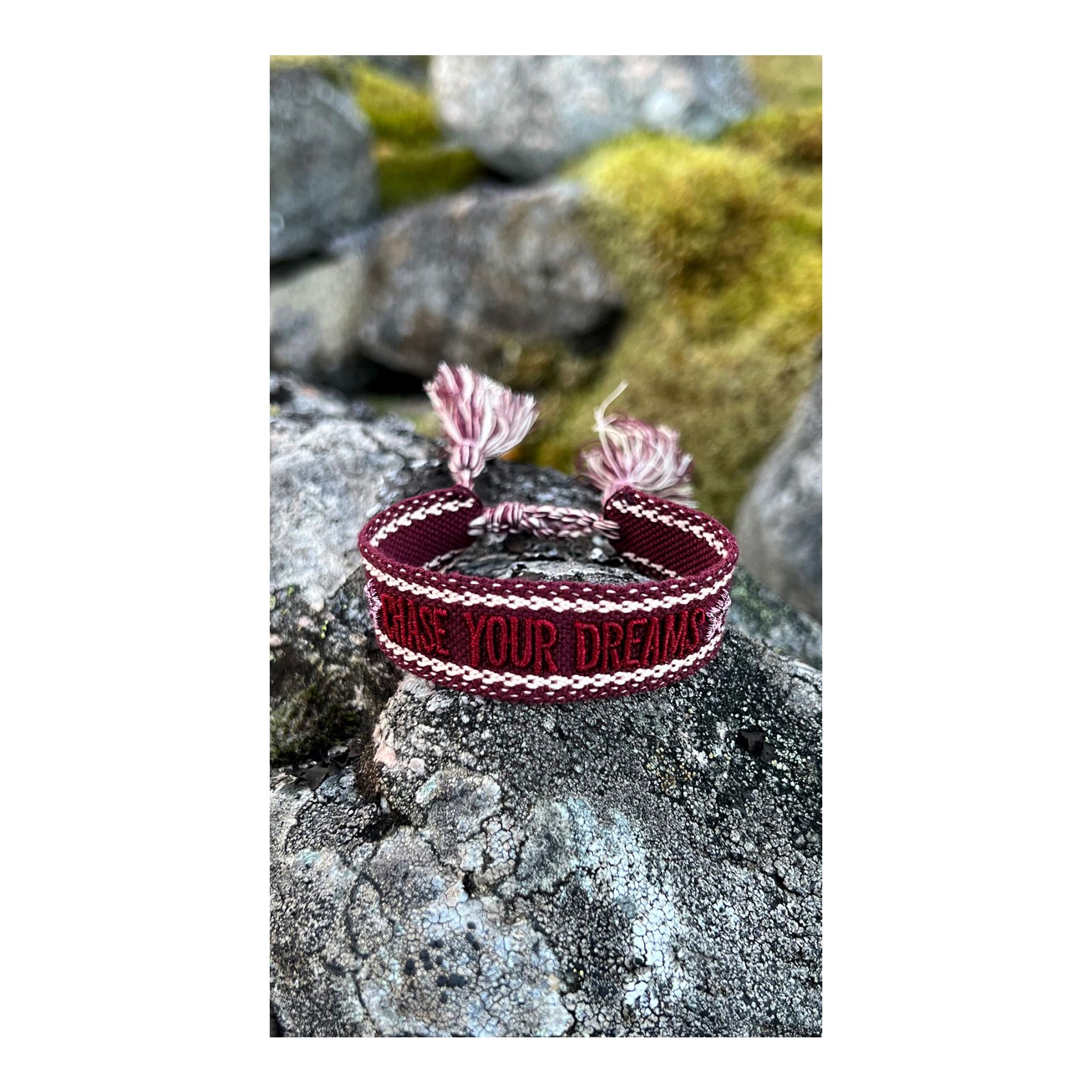 Stoffarmband "Chase Your Dreams"