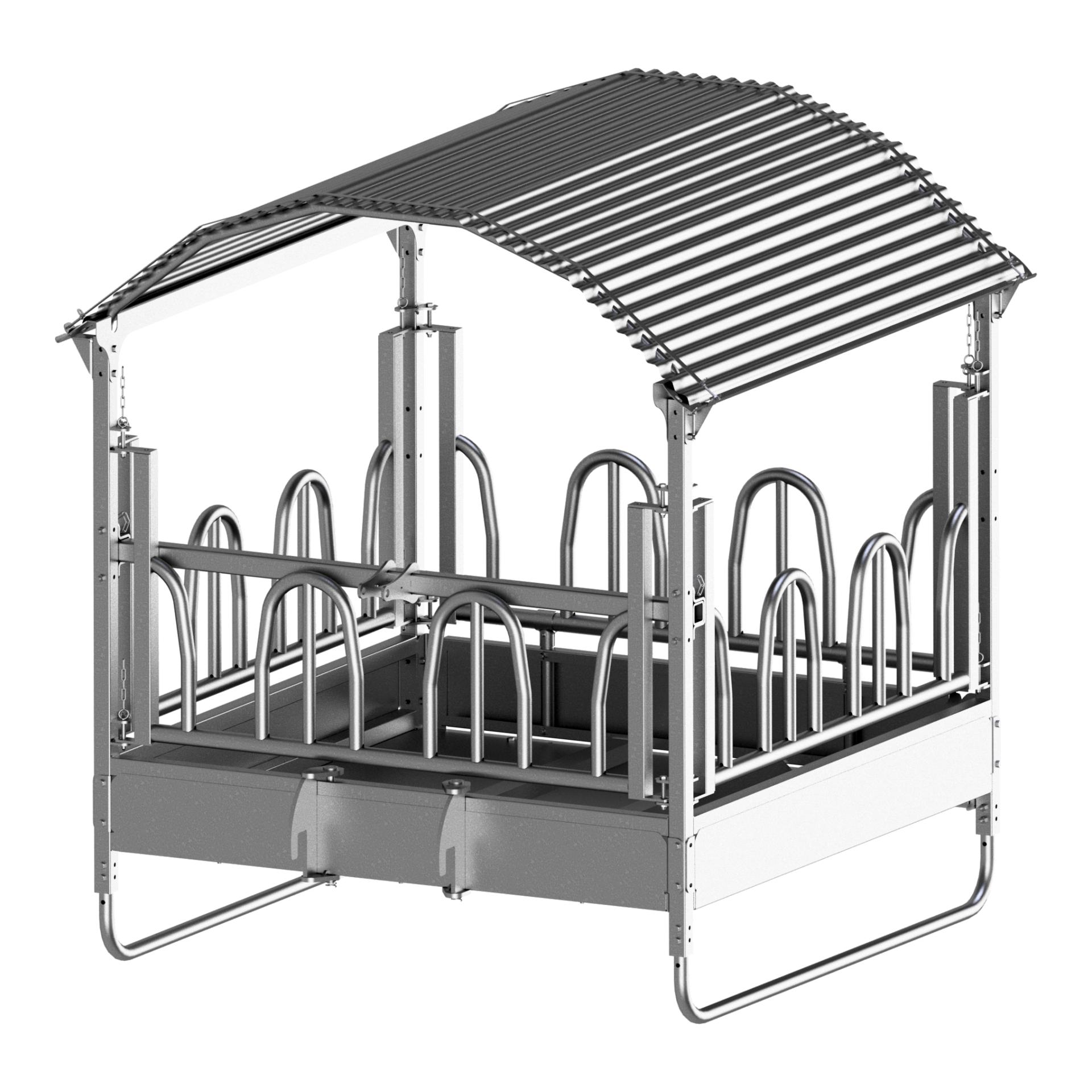 Viereckraufe mit Palisadenfressgitter