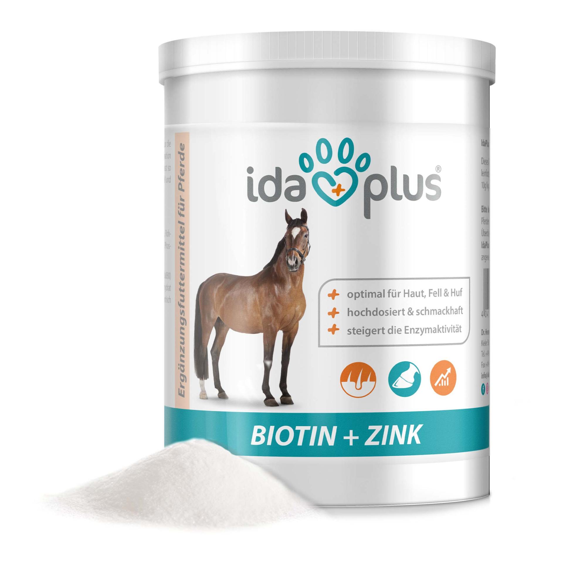 Biotin + Zink für Pferde - hochdosiert - verbessert Hufqualität & Hufwachstum 