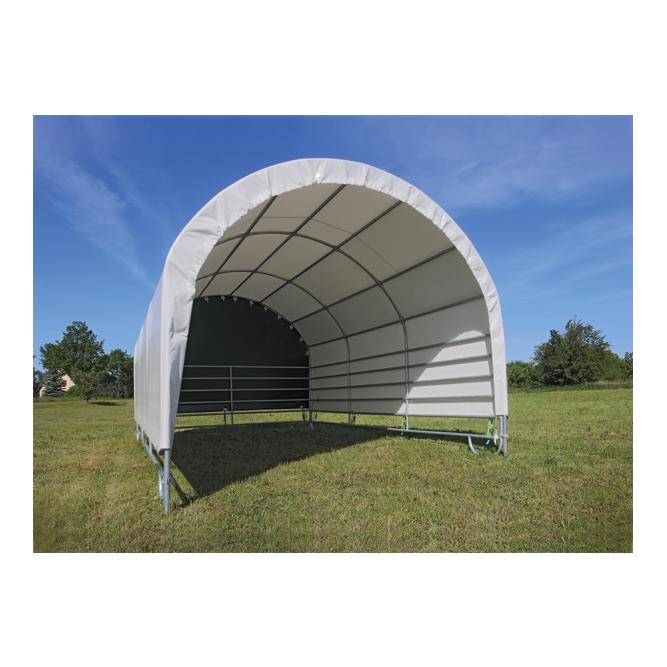 Giebelwand aus PVC mit Gurtsystem