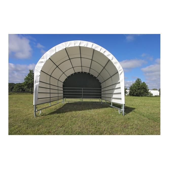 Giebelwand aus PVC mit Gurtsystem