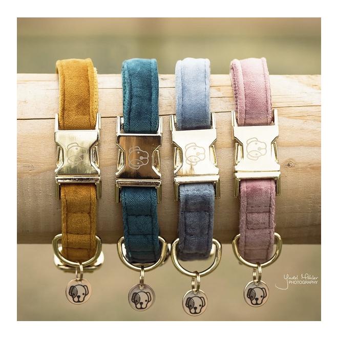 Hundehalsband Velvet - emerald