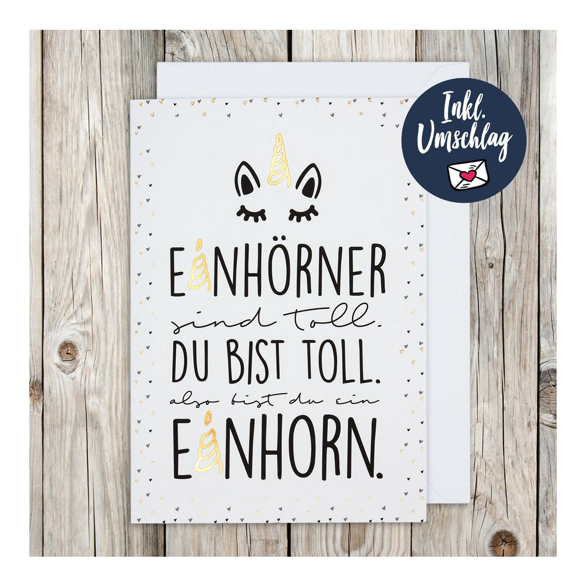 Soulhorse Grusskarte "Einhörner"