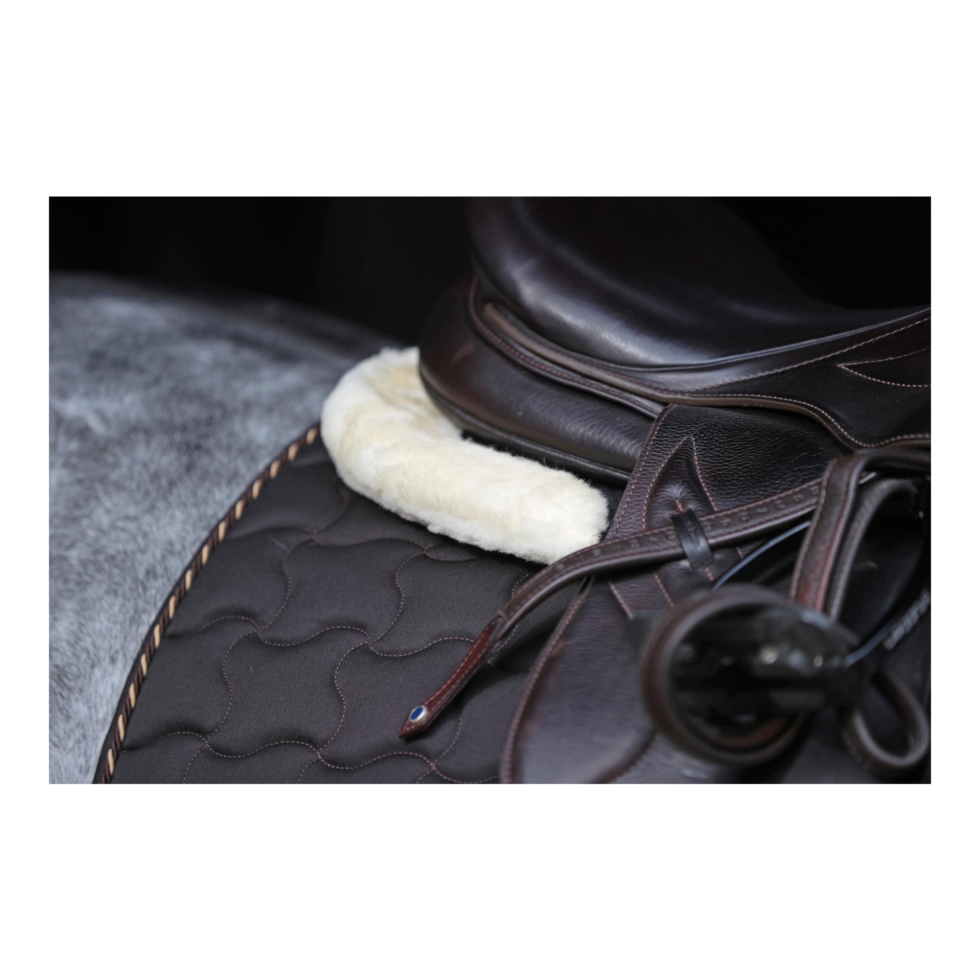 Sattelkissen mit Webpelz - schwarz