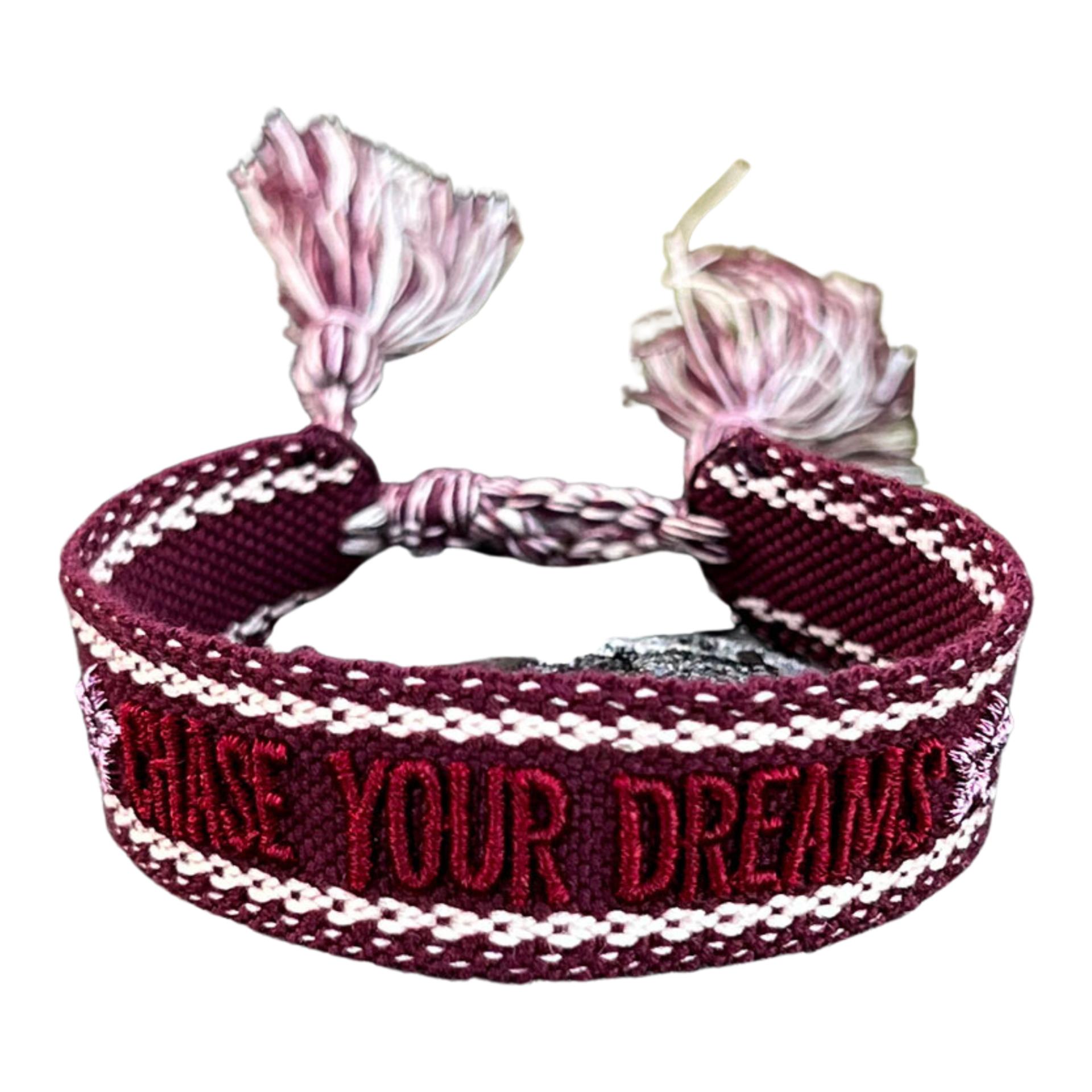 Stoffarmband "Chase Your Dreams"