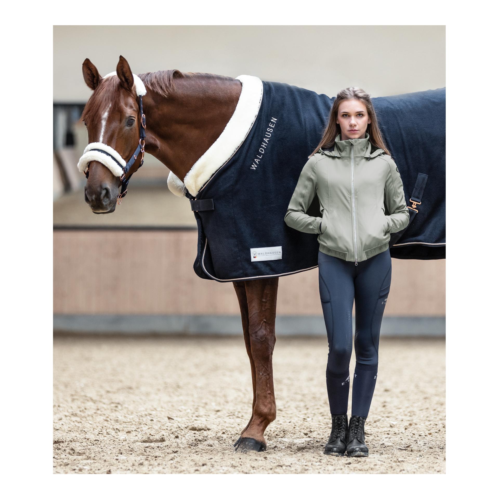 Fleecedecke Modern Rosé - nachtblau